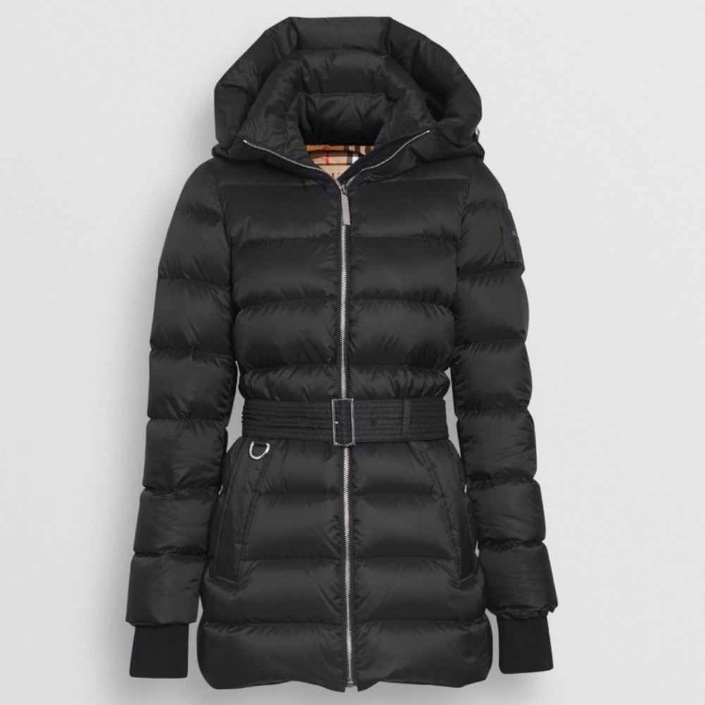 Burberry line house down puffer coat black size S
